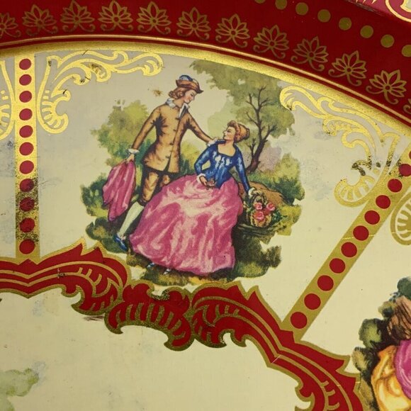 Elite Products Metal Serving Tray Platter Victorian Young Lovers Made in England - Picture 8 of 9